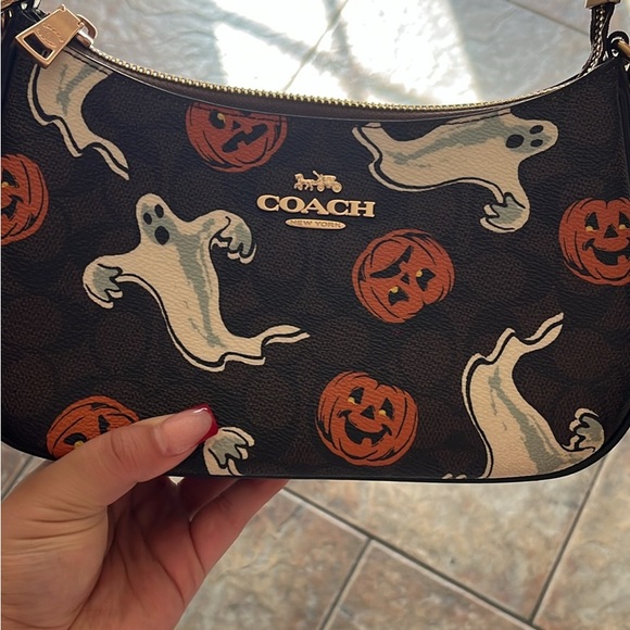 Coach Handbags - Coach Black Bag with Ghosts and Pumpkins